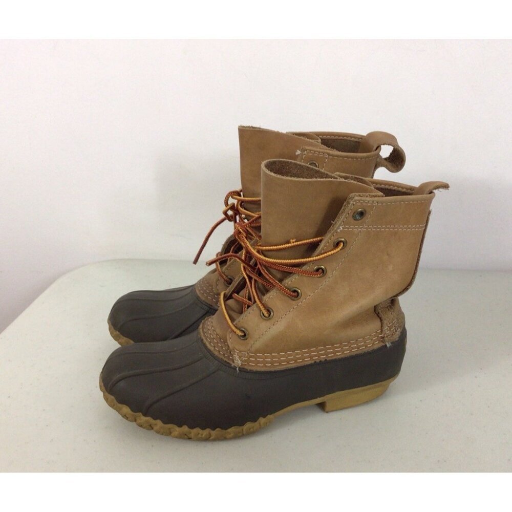 LL Bean Leather Ankle Boots Womens 6